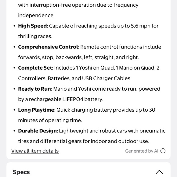 Mario and Yoshi Racing Adventure Remote Control Cars - Picture 5 of 5
